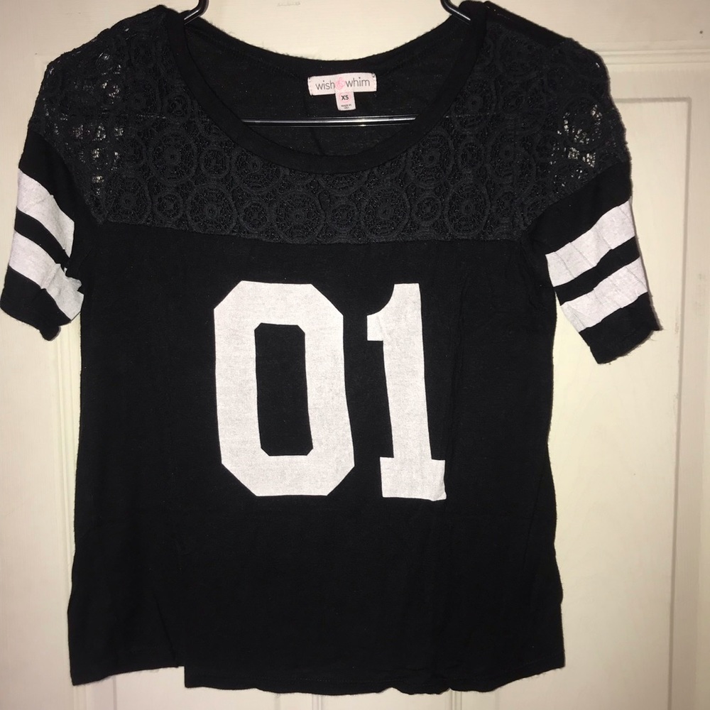 Black Jersey Crop Top